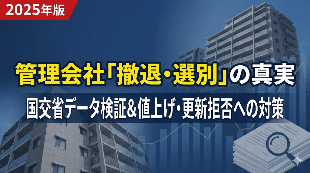 管理会社の「撤退・選別」は本当か?【2025年版・公表資料で検証】